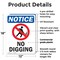 Signmission No Digging, 12 in W x Rectangle, Plastic OS-2PACK-NS-P-1218-V-14479 - alternate 2
